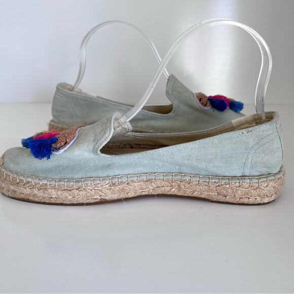 Soludos Tassel Camel Espadrille Smoking Slippers - Picture 9 of 15